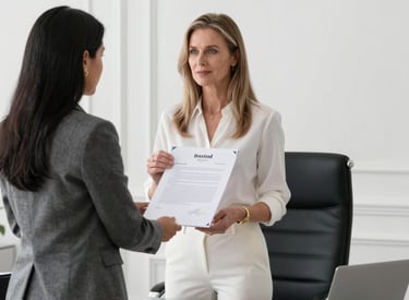 Close-up of hands signing a retirement plan agreement