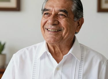 Smiling woman consulting with a retirement advisor in a cozy office