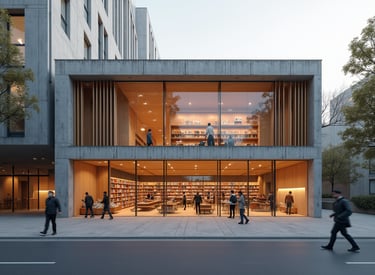 Render de arquitectura generado con IA, mostrando un diseño moderno y detalles fotorrealistas