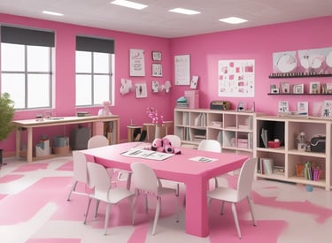 A welcoming classroom environment with children engaged in learning activities.