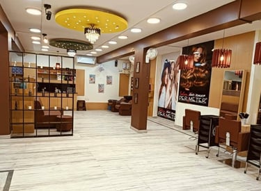 Hair coloring and highlights at affordable luxury salon