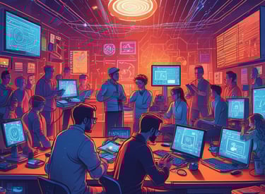 A vibrant graphic showcasing creators collaborating with brands.