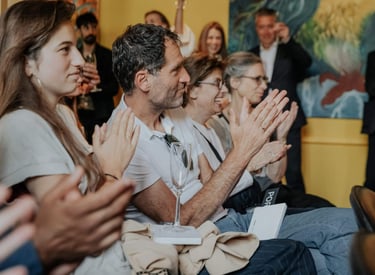 Dynamic shots from 'Portraits by Kaan Architecten' book launch event in Rotterdam.