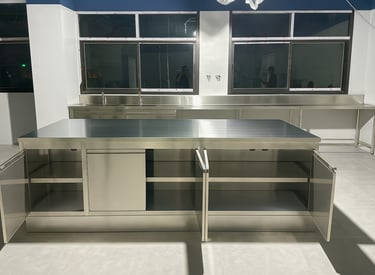 โต๊ะสแตนเลสสำหรับห้องแล็บ สมุทรสาคร | stainless steel food laboratory test table Samut Sakhon hygien