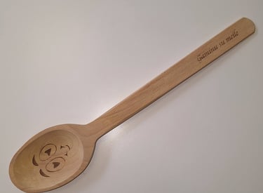 Graviruotas šaukštas. Panevėžys. Puiki dovana