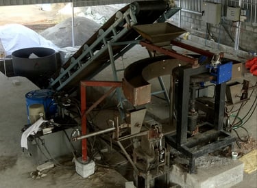 a machine that is making a large amount of cement