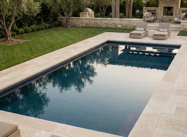 Professionally cleaned backyard pool in Georgetown TX