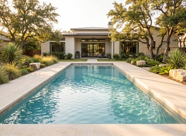 Crystal clear residential pool after a one-time cleaning service by True Flow Pools