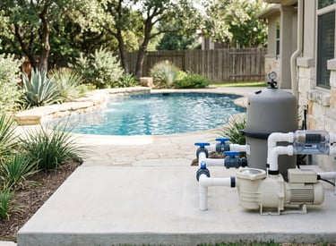 Saltwater pool equipment system for a residential pool in Round Rock TX