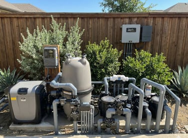 Swimming pool equipment pad in Round Rock Texas