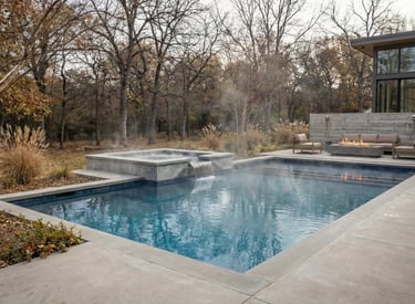 Servicing a pool before a winter freeze in Round Rock Texas