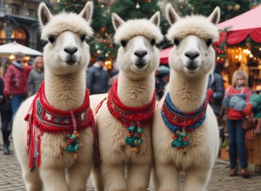 A group of people engaged in a crafting workshop, making holiday decorations together.