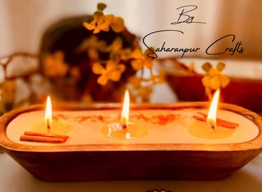 wooden candle doughs