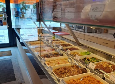 Vitrine de produits asiatiques