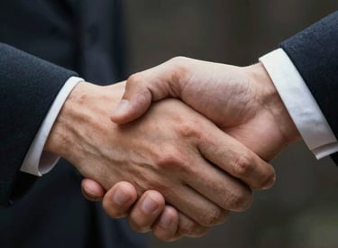 A professional athlete having a friendly meeting with a property manager in a modern office.