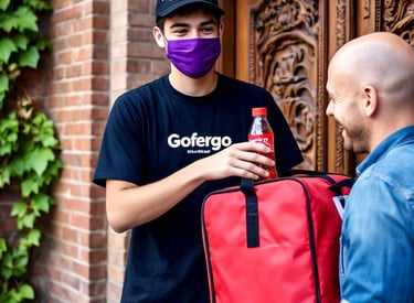 The customer receiving the his errand work products