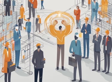 A close-up of a leader giving a presentation to their team.