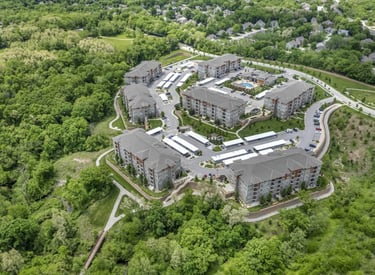 Aerial of Multifamily Residential architecture project in Colorado