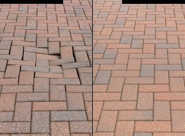 Before and After Paver Repair 