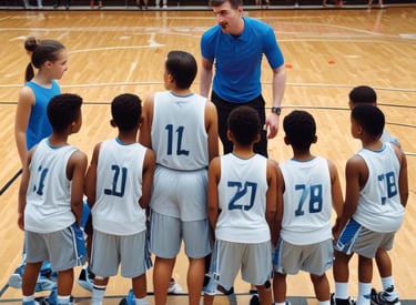 A group of athletes wearing sports uniforms is seated on the floor in a gymnasium, engaging in stretching exercises. The focus is on one athlete with a ponytail, wearing a jersey with the number seven, smiling as she stretches her legs. The lighting is soft, creating a relaxed atmosphere.