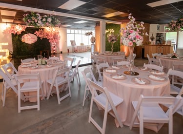 Event venue setup for private celebrations in Johns Creek