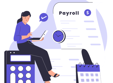 Pessoa analisando folha de pagamento