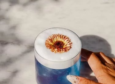 Pisco sour cocktail in Peruvian bar in Lisbon, Portugal