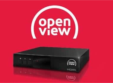An OpenView HD decoder and an OpenView HD logo
