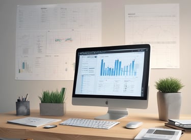 Close-up of digital interface displaying industrial performance metrics.