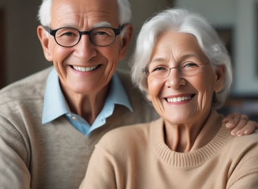 A patient receiving a denture fitting.