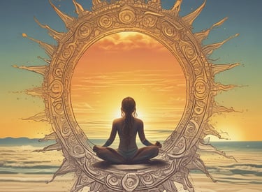 An abstract representation of stress melting away, with gentle waves and soothing colors.