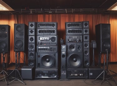 A vibrant event setup with colorful decorations and guests enjoying the atmosphere.