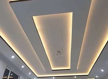 Luxury Master Bedroom POP ceiling installation. Serving premium flats and houses in Boisar, Umroli, 