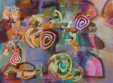 ROSE GARDEN - acrylic painting by Paulette Melanson