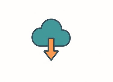 a cloud with an arrow pointing up to the left side of the image