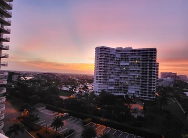 Sunrise views on Marco Island from balcony