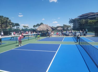 Pickleball courts and clay tennis courts