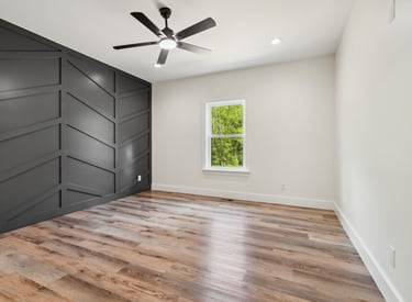 Master bedroom of a new home build