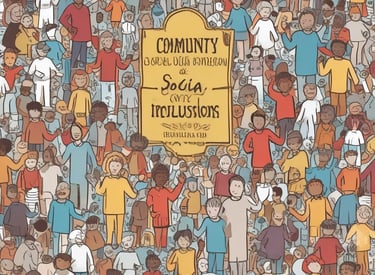 a crowd of people standing in a crowd of people