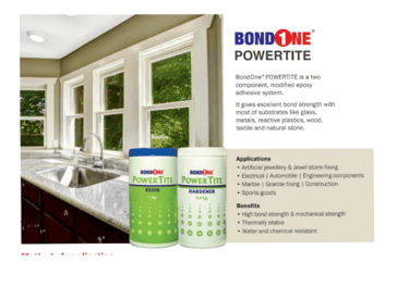 Bondone powertite epoxy adhesive system