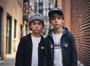 A modern design showcasing a variety of custom hats.