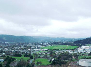 Upper Hutt, view towards city centre.