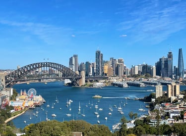 Skylines of Sydney CBD seen from North Sydney,