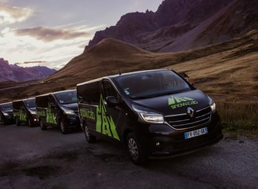 Snowcab transfer from A to ski, Montgenèvre
