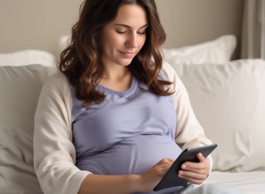 A cozy maternity class setting with chairs arranged in a circle.