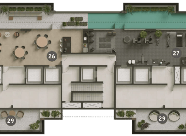 implantação do Rooftop do Beyond Residence