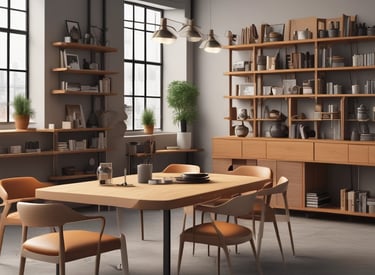 Steel and glass building facade with red horizontal slats creating a dynamic, modern architectural design.