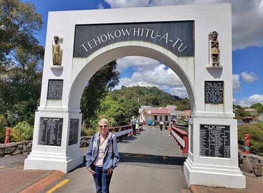 Lady Michelle at the Whakarewarewa Village in Rotorua, New Zealand
