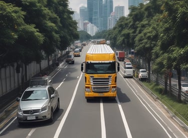 red blue and yellow intermodal containers