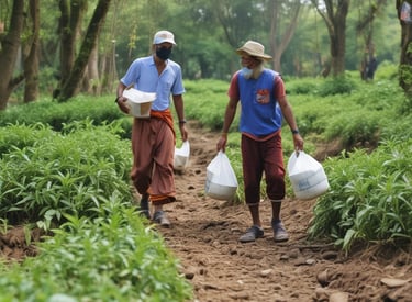 Distribution of humanitarian aid to underprivileged families.
